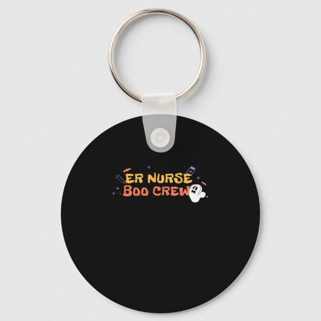 ER Nurse Boo Crew Emergency Room Nurbreak Hallowee Schlüsselanhänger (Vorderseite)