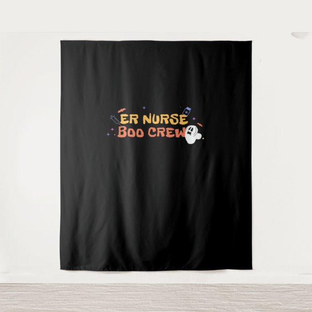ER Nurse Boo Crew Emergency Room Nurbreak Hallowee Wandteppich (Vorderseite)