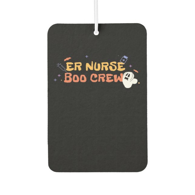 ER Nurse Boo Crew Emergency Room Nurse Halloween C Autolufterfrischer (Vorderseite)