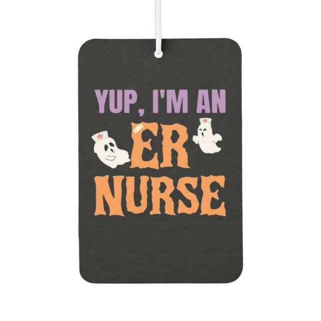 ER Nurse Boo Crew Emergency Room Nurse Halloween C Autolufterfrischer (Vorderseite)