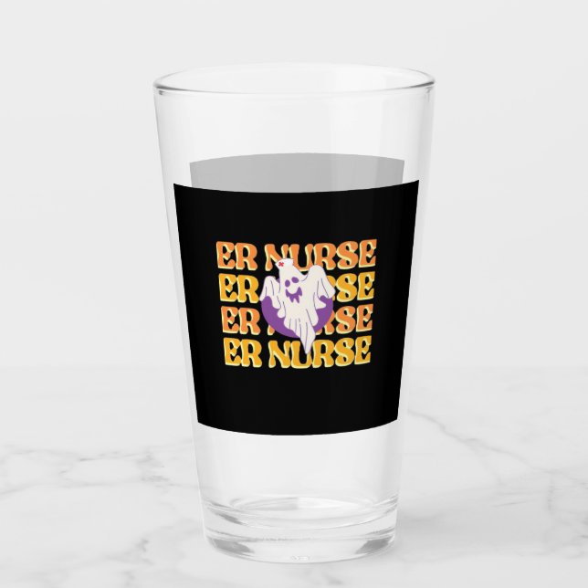 ER Nurse Boo Crew Emergency Room Nurse Halloween C Glas (Vorderseite)