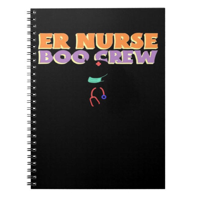 ER Nurse Boo Crew Emergency Room Nurse Halloween C Notizblock (Vorderseite)