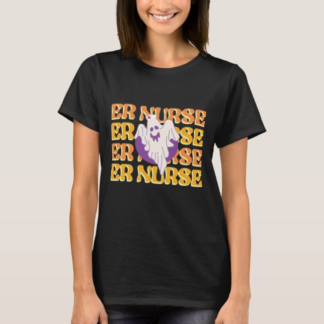ER Nurse Boo Crew Emergency Room Nurse Halloween C T-Shirt (Vorderseite)