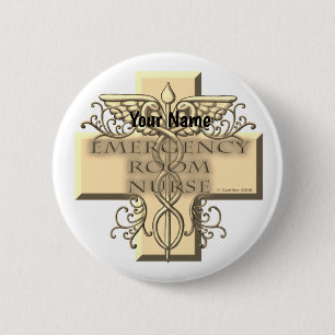 ER Nurse Caduceus Button