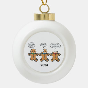 ER Nurse Gingerbread Man Keramik Kugel-Ornament