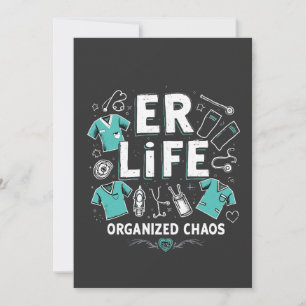 ER Nurse Organisiertes Chaos Kinderpflege Dankeskarte
