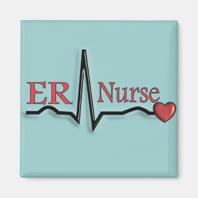 ER Nurse QRS Design Magnet (Vorne)