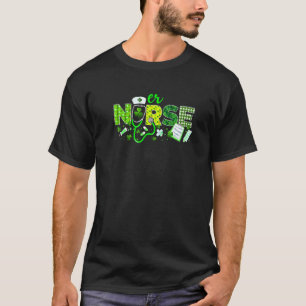 Er Nurse St Patricks Day Liebe Stethoscope Rn Nurs T-Shirt