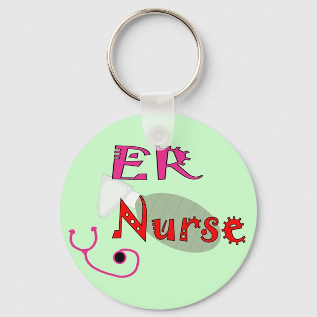 ER Nurse T - Shirt & Geschenke Schlüsselanhänger (Vorderseite)