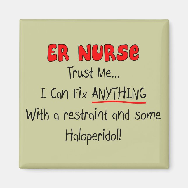 ER Nurse "Trust Me" Funny T - Shirt & Gifts Magnet (Vorne)