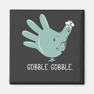 ER Nurse Turkey Gobble Squad ER Nurse Erntedank Magnet