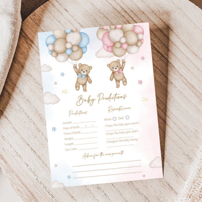Er oder Sie Bär Geschlechtsenthüllung Baby Vorhers (Bear Balloon He or She Gender Reveal Game)