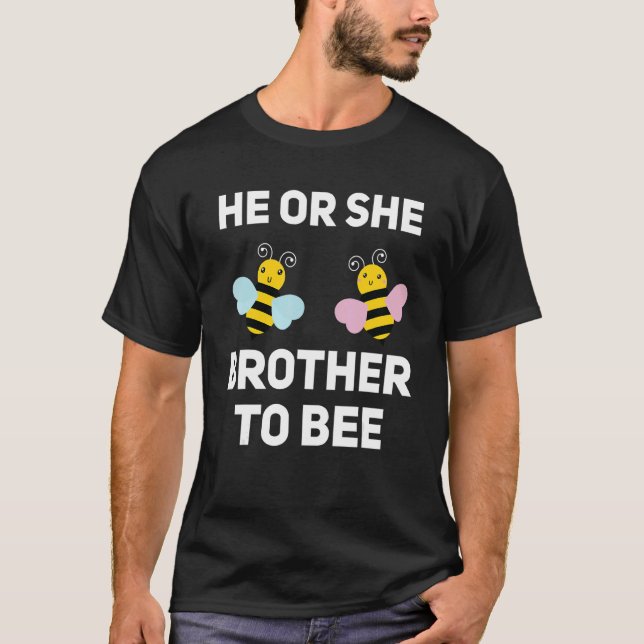 Er oder sie Bruder, um das Baby-Gender-Reve-Spiel  T-Shirt (Vorderseite)