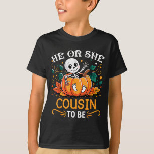 Er oder sie Cousin / Cousine wird Halloween-Skelet T-Shirt