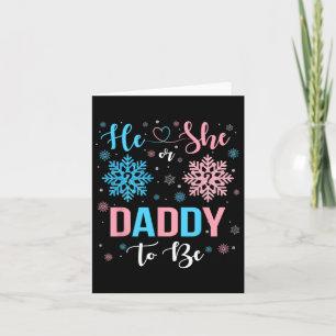 Er oder sie Daddy wird Weihnachtsschneeflockengesc Karte