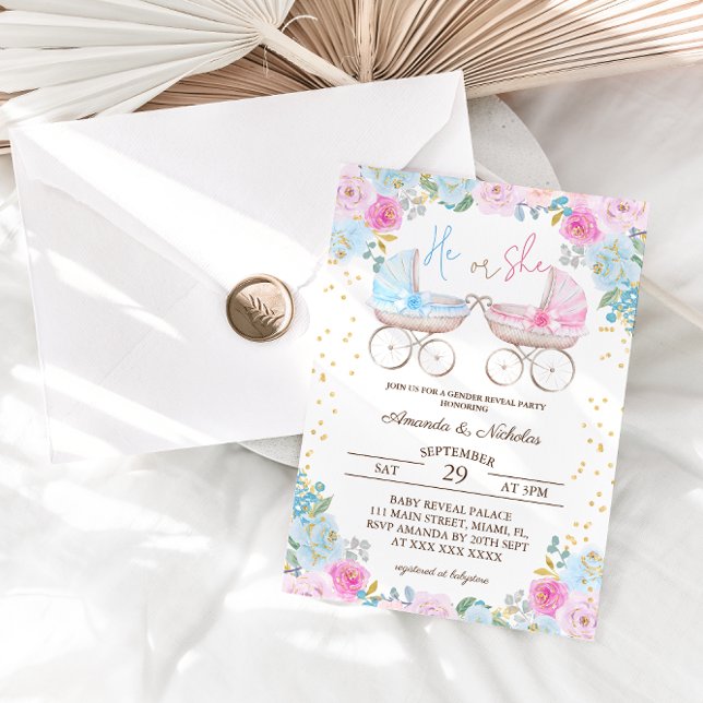 Er oder sie Gender-Offenlegung Einladung (Von Creator hochgeladen)