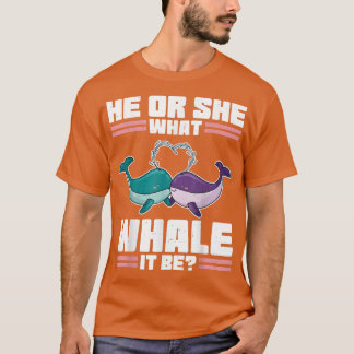Er oder sie Geschlecht offenbaren Whale Pun Baby D T-Shirt