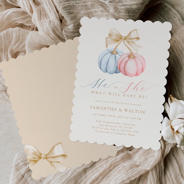 Er oder sie Geschlecht offenbart die Einladung von (Von Creator hochgeladen)