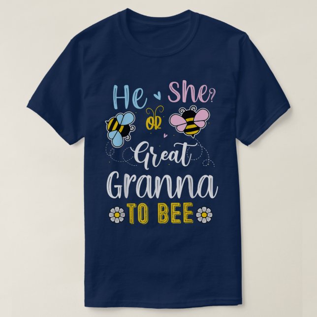 Er oder sie ist sehr groß, um Gender-Enthüllung zu T-Shirt (Design vorne)