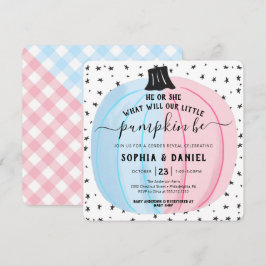 Er oder sie Kleine Kürbisgeschlechtsoffenbarung Ha Einladung