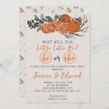 Er oder sie kleine Süsse Zitrus Orange Gender-Offe