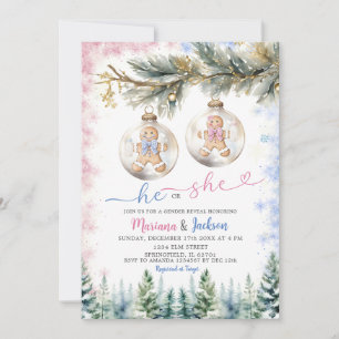 Er oder sie kocht Weihnachtsgeschmuck Gender-Offen Einladung