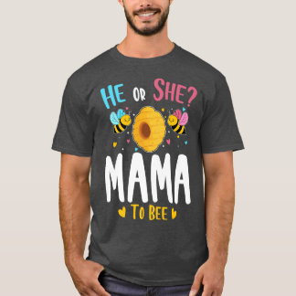 Er oder sie Mama wird Gender Reveal Baby Shower Pa T-Shirt