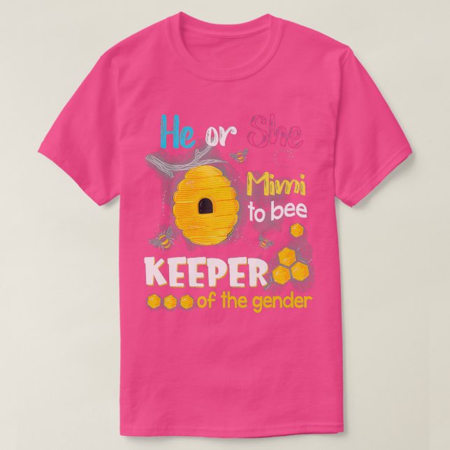 Er oder sie muss die Genderoffenbarung bewahren T-Shirt (Design vorne)