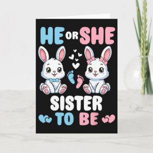 Er oder sie Schwester werden Osterhase Geschlechts Karte
