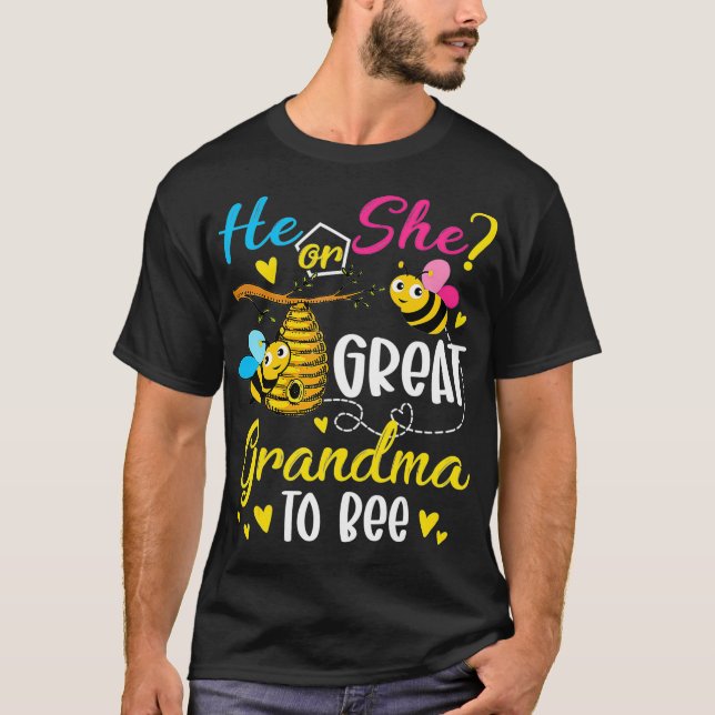 Er oder sie Urgroßmutter, um Biene Geschlecht zu e T-Shirt (Vorderseite)