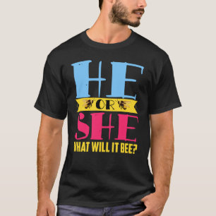 Er oder sie, was es sein wird, die Schwangerschaft T-Shirt