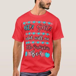 Er oder sie, was unser kleiner Kürbis sein wird T-Shirt