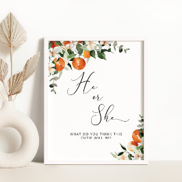 Er oder sie zeigen ein kleines Süsse-Geschlecht Poster