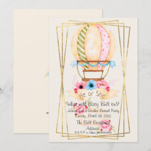 Er oder sie zeigen Party Einladung über Geschlecht