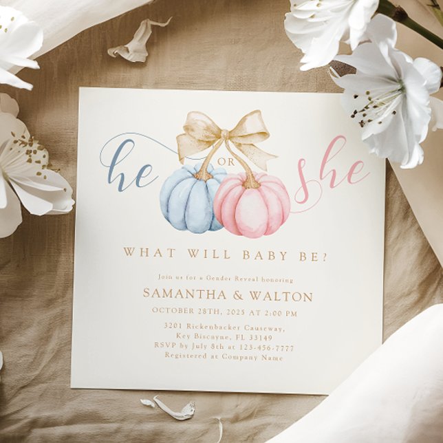 Er oder sie zeigen Party Einladung über Geschlecht (Von Creator hochgeladen)