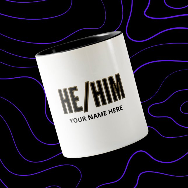 Er personalisiert zweifarbige tasse (Von Creator hochgeladen)