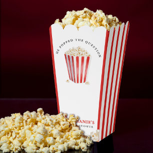 Er Poppte das Frage-Brautparty Popcorn Geschenkschachtel