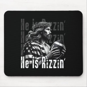 Er rätselt Jesus und spielt Footbyll Funny Sports  Mousepad
