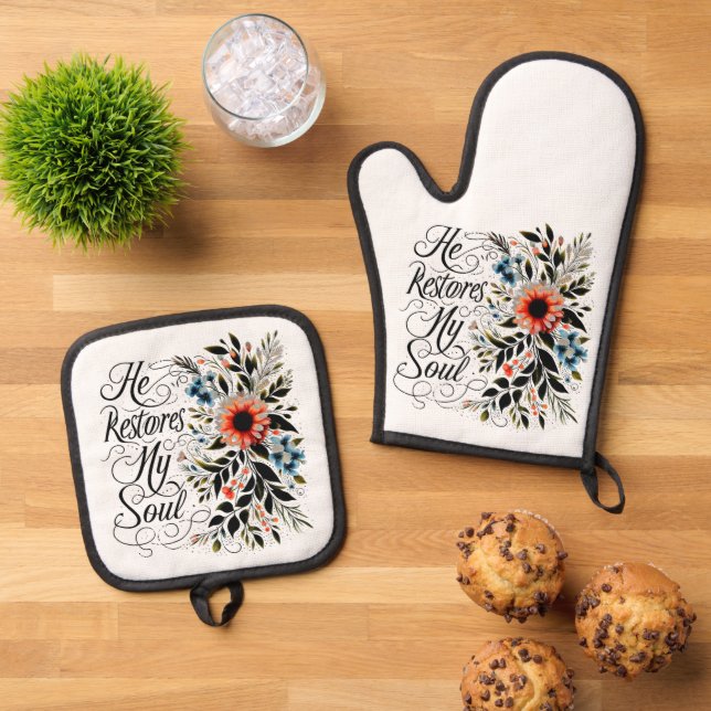 Er restauriert mein Soul Ofenhandschuh & Topflappen-Set (Oben Unten)