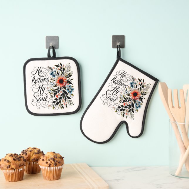 Er restauriert mein Soul Ofenhandschuh & Topflappen-Set (Insitu (Hängend))