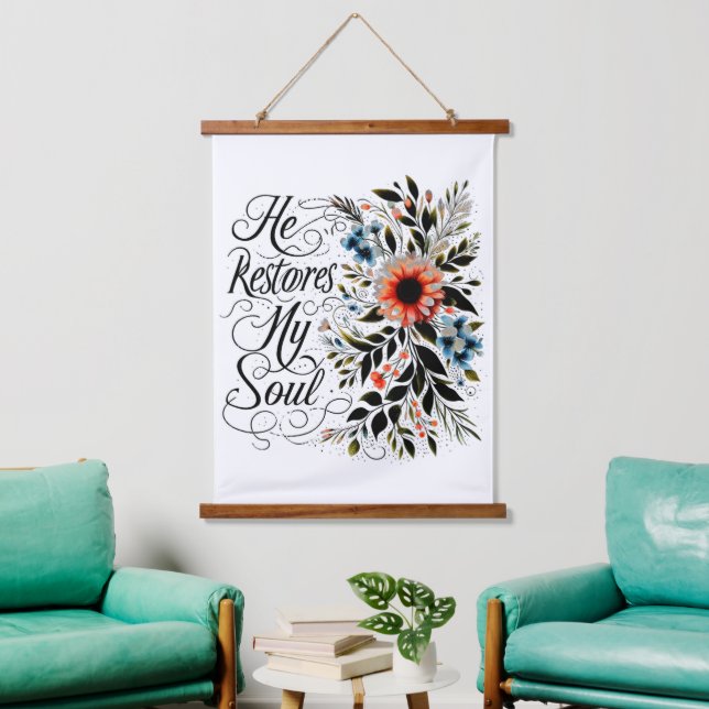 Er restauriert mein Soul Wandteppich Mit Holzrahmen (Wohnzimmer)