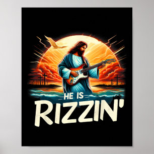 Er rizziert Ostern Christlich Jesus Vintag Jesus Poster