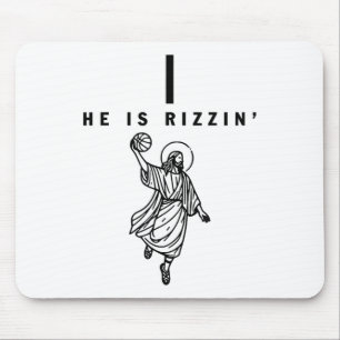 Er Rizzin OsterJesus Basketball Christliche Rolle Mousepad