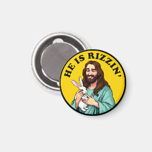Er ruiniert den lustigen Jesus Christlich Ostertag Magnet