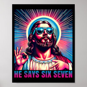 Er sagt sechs sieben Frohe Ostern Jesus Sungles Ch Poster