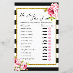 Er sagte: "Brautparty Game"