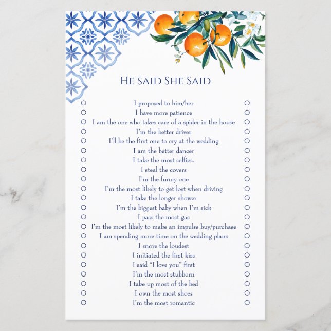 Er sagte, dass sie blaue Talavera citrus bridgames (Vorderseite)