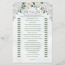 Er sagte, er sagte Niedliches Hochzeitsspiel druck