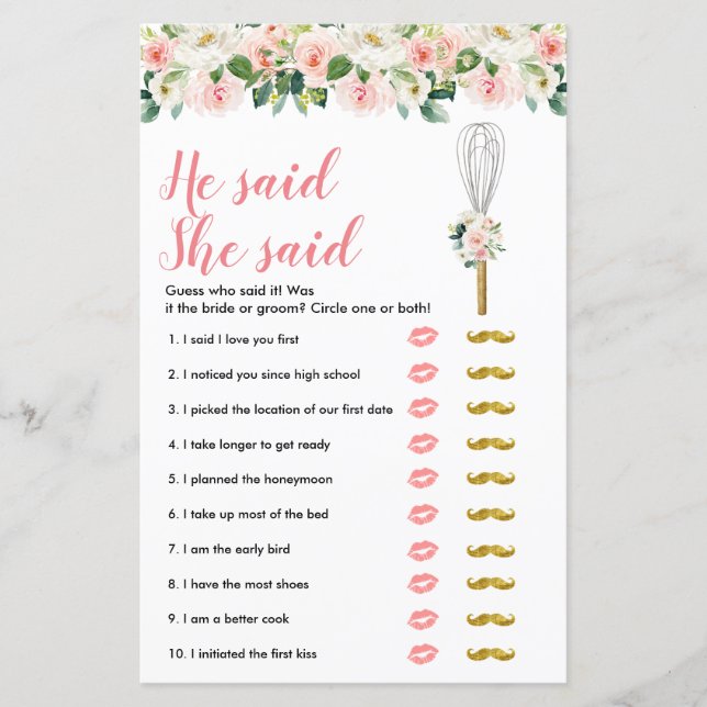 Er sagte, sie habe Games Card (Vorderseite)