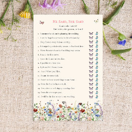 Er sagte: Sie sagte: | BOHEMISCHE WILDBLUMEN